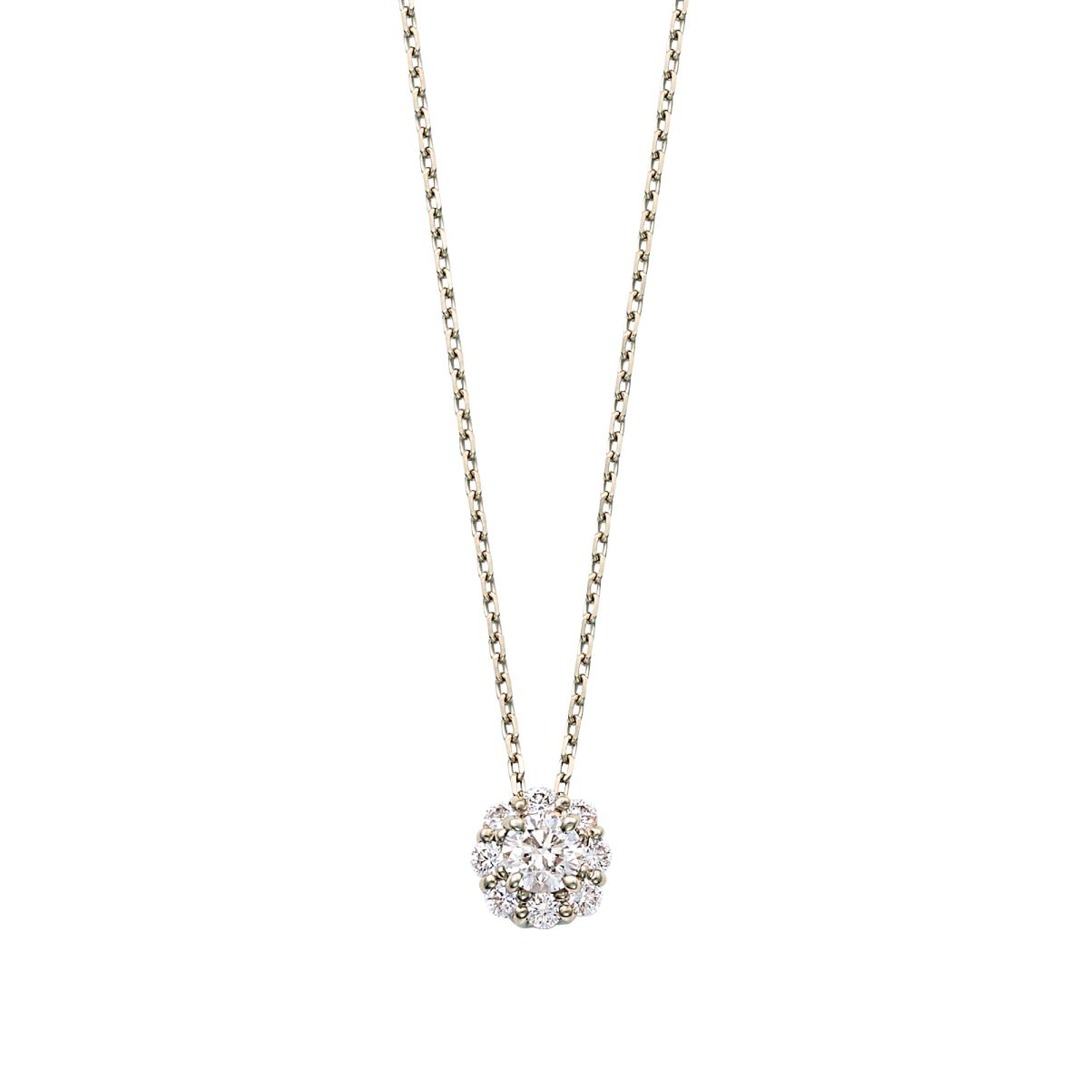 K18 EARTH GOLD ダイヤモンドネックレス(0.16ct)