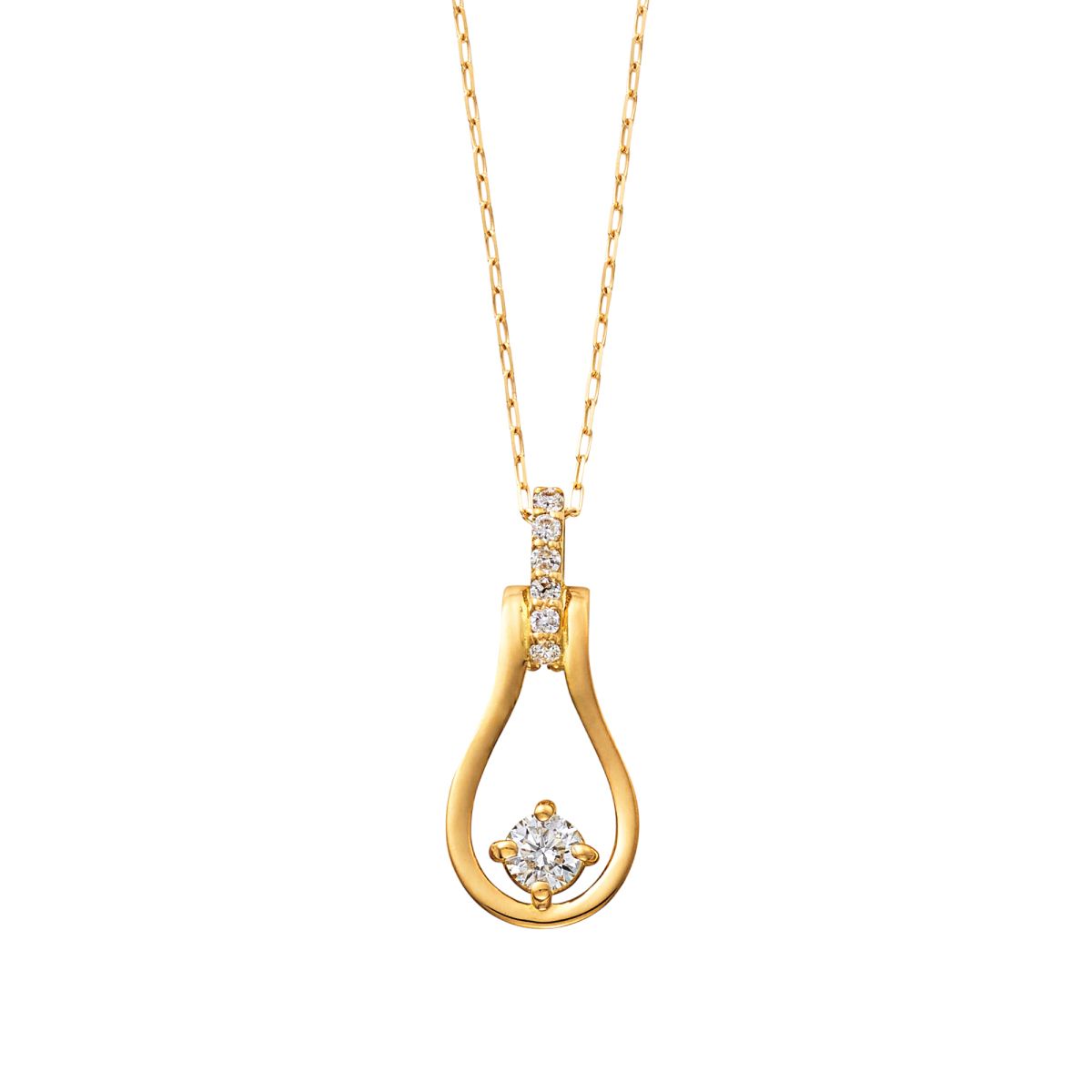 K18YG ダイヤモンドネックレス(0.10ct)