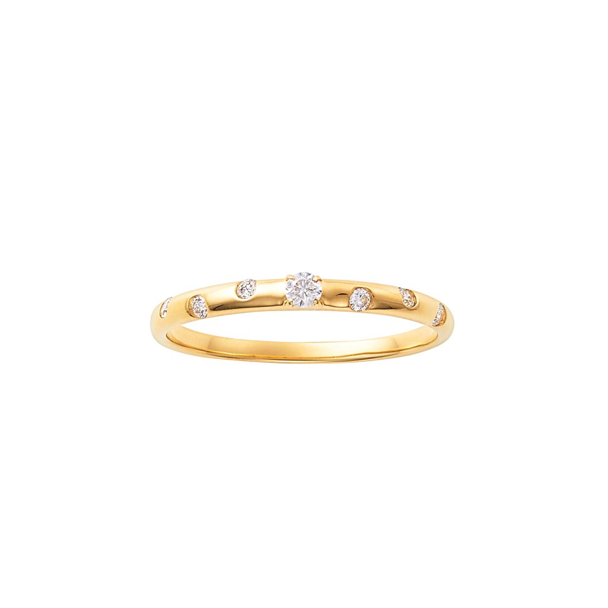 K18YG ダイヤモンドリング(0.11ct)