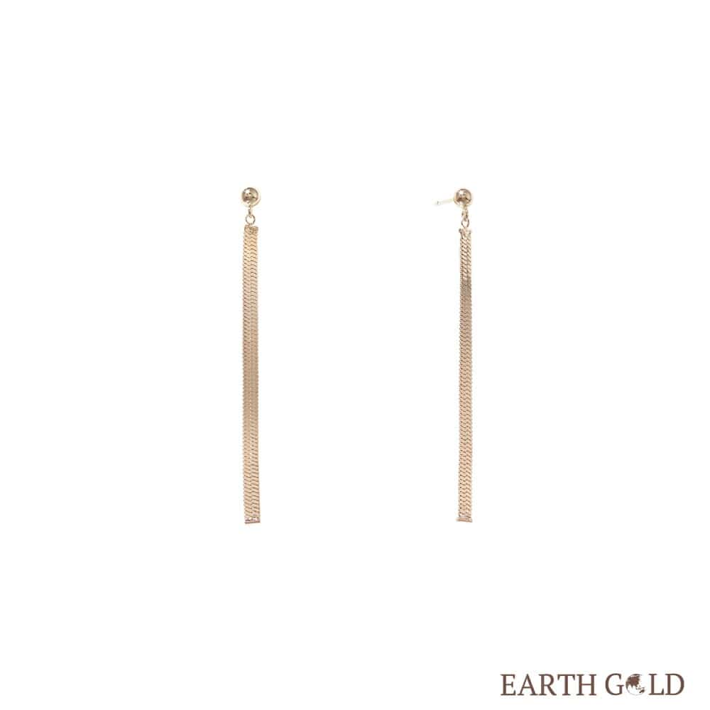 K18 EARTH GOLD ヘリンボーンピアス
