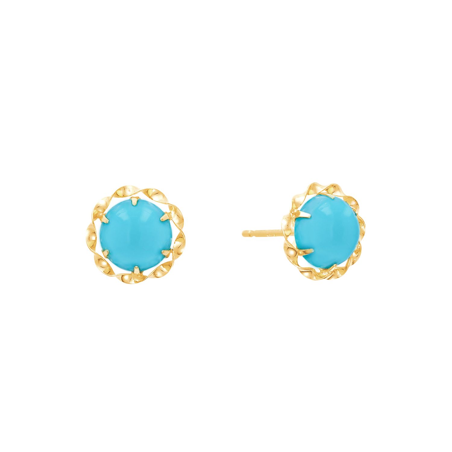 K18YG トルコ石 ピアス