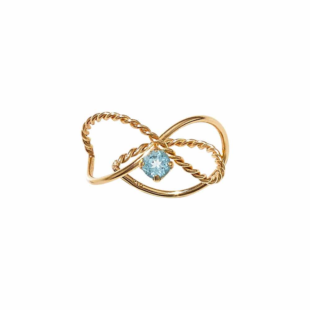 K10YG ブルートパーズ イヤーカフ