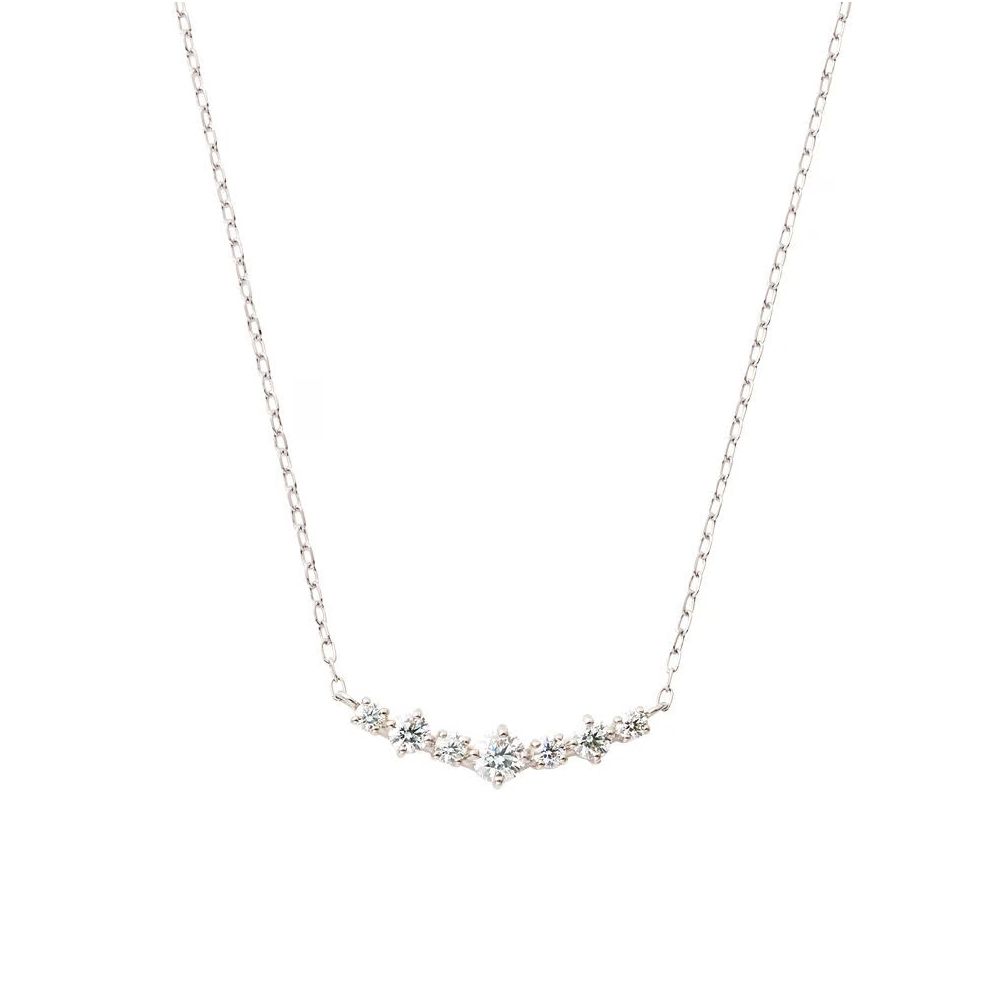 QIREINI K18WG ダイヤモンド ネックレス