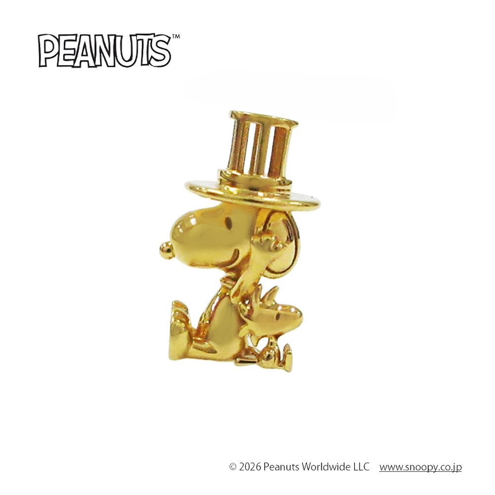 「PEANUTS」コミック誕生75周年記念純金フィギュアペンダント（シルクハット）