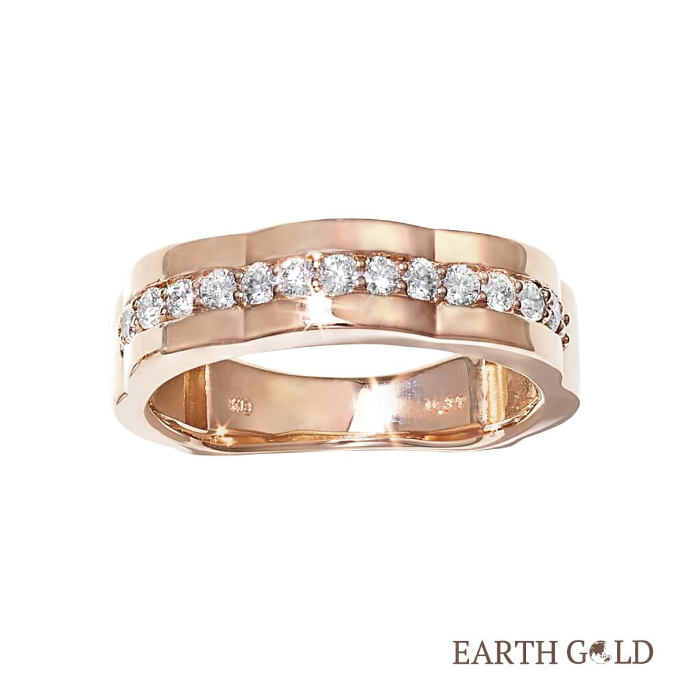 K18 EARTHGOLD ダイヤモンド リング